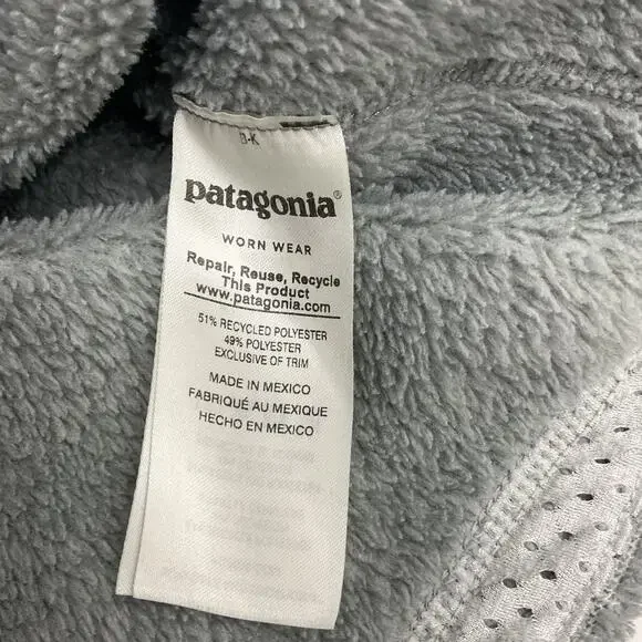 Patagonia Re-Tool Snap-T Fleece Gray Women's Pullover Sweater S PReowned - Picture 5 of 6